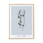 Birth poster aquarel blue