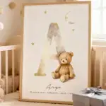 Little Letters – Letter A - Geboorteposter Letter - Birth Poster